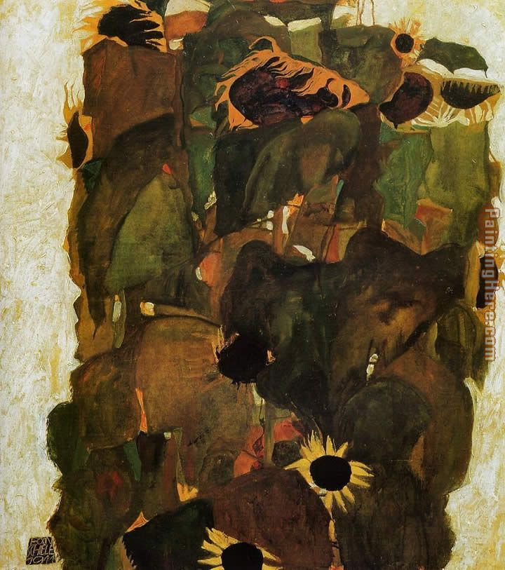 Egon Schiele Sunflowers